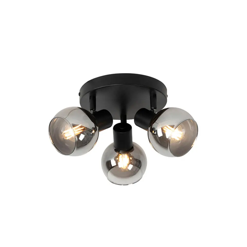 Qazqa opbouwspots vidro zwart e14
