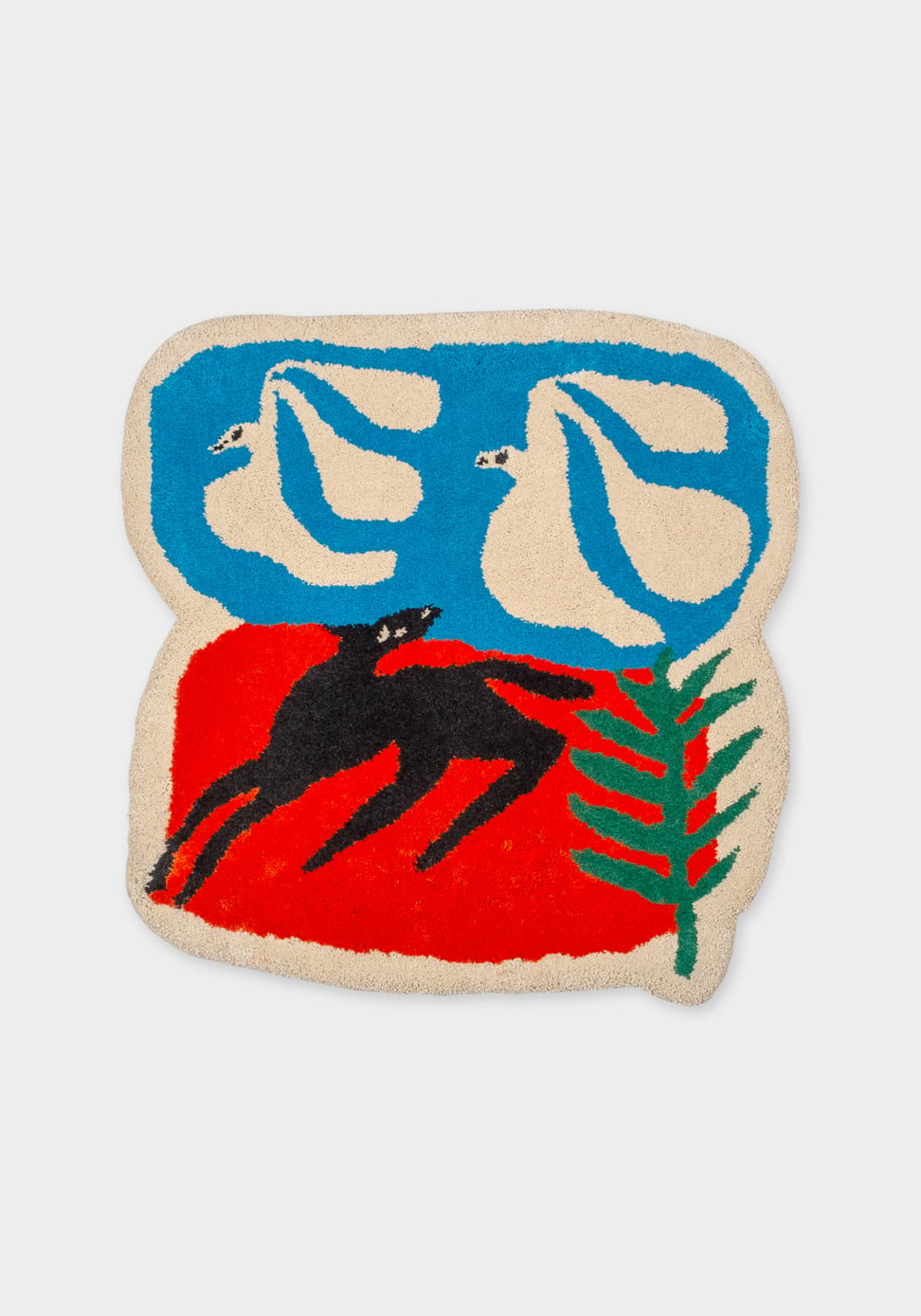 Dedicated Teppich Tufted Rug Tammerfors Foal With Birds Multi Color