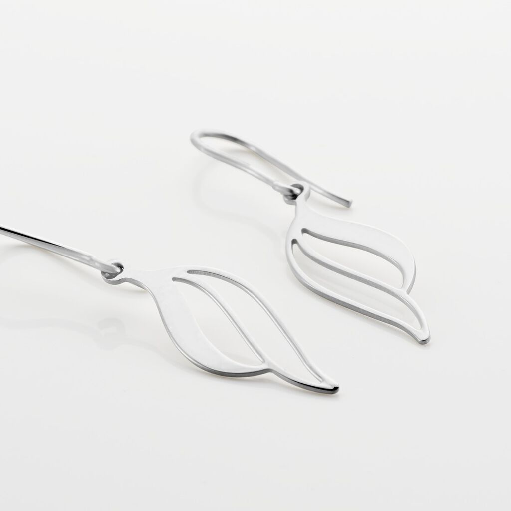 Boucles D'oreilles Pendantes Argent Blanc Prudent