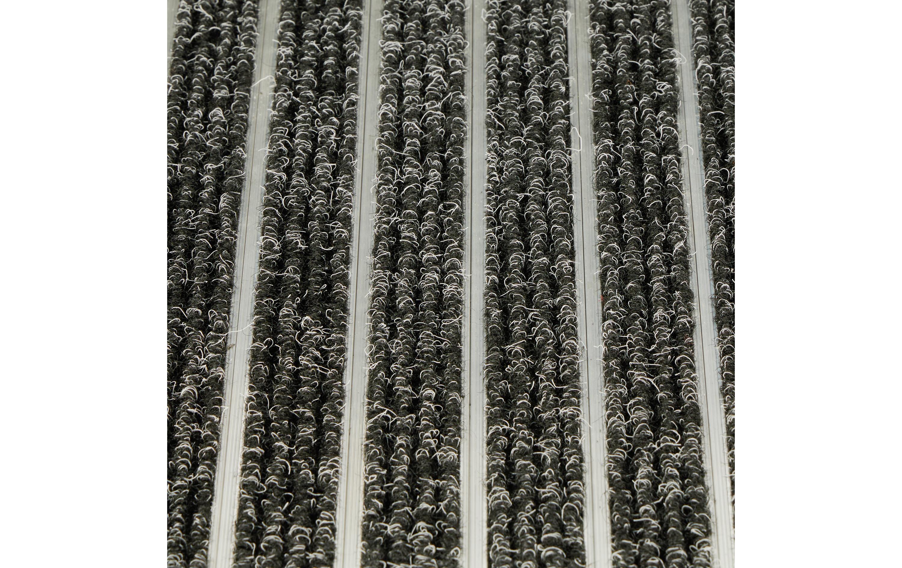 Fussmatte Aluminium 40 cm x 60 cm, Schwarz/SilberTürmatte