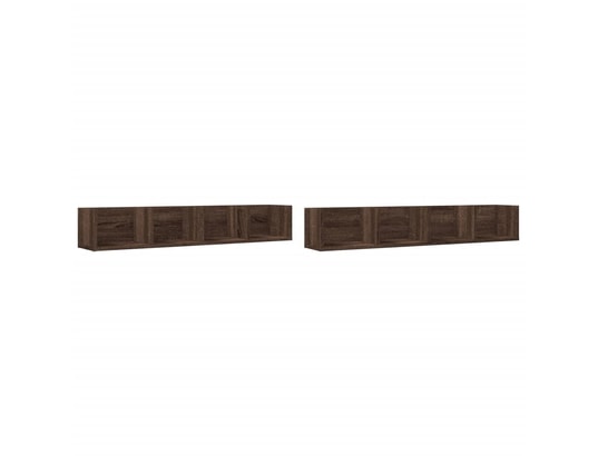 VIDAXL - Elément suspendu Armoires murales 2pcs chêne marron 99x18x16,5cm bois ingénie...