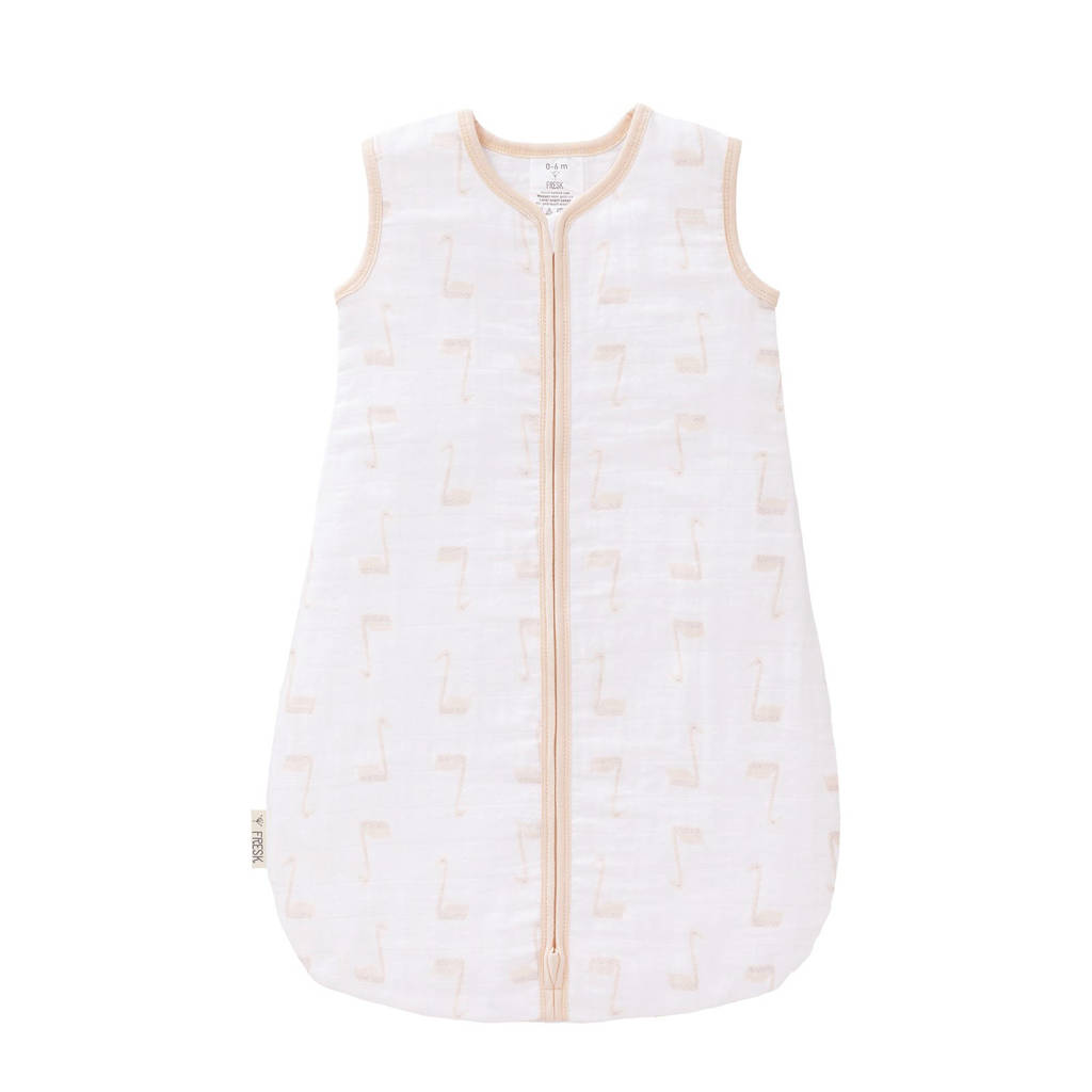 baby slaapzak muslin 2-laags zwaan zachtroze