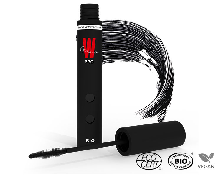 Miss W Pro - Mascara Power Stretch BIO, Black, 6ml