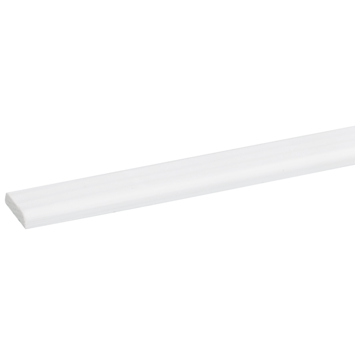 Afdeklijst grenen 4x18 mm wit lengte 270 cm