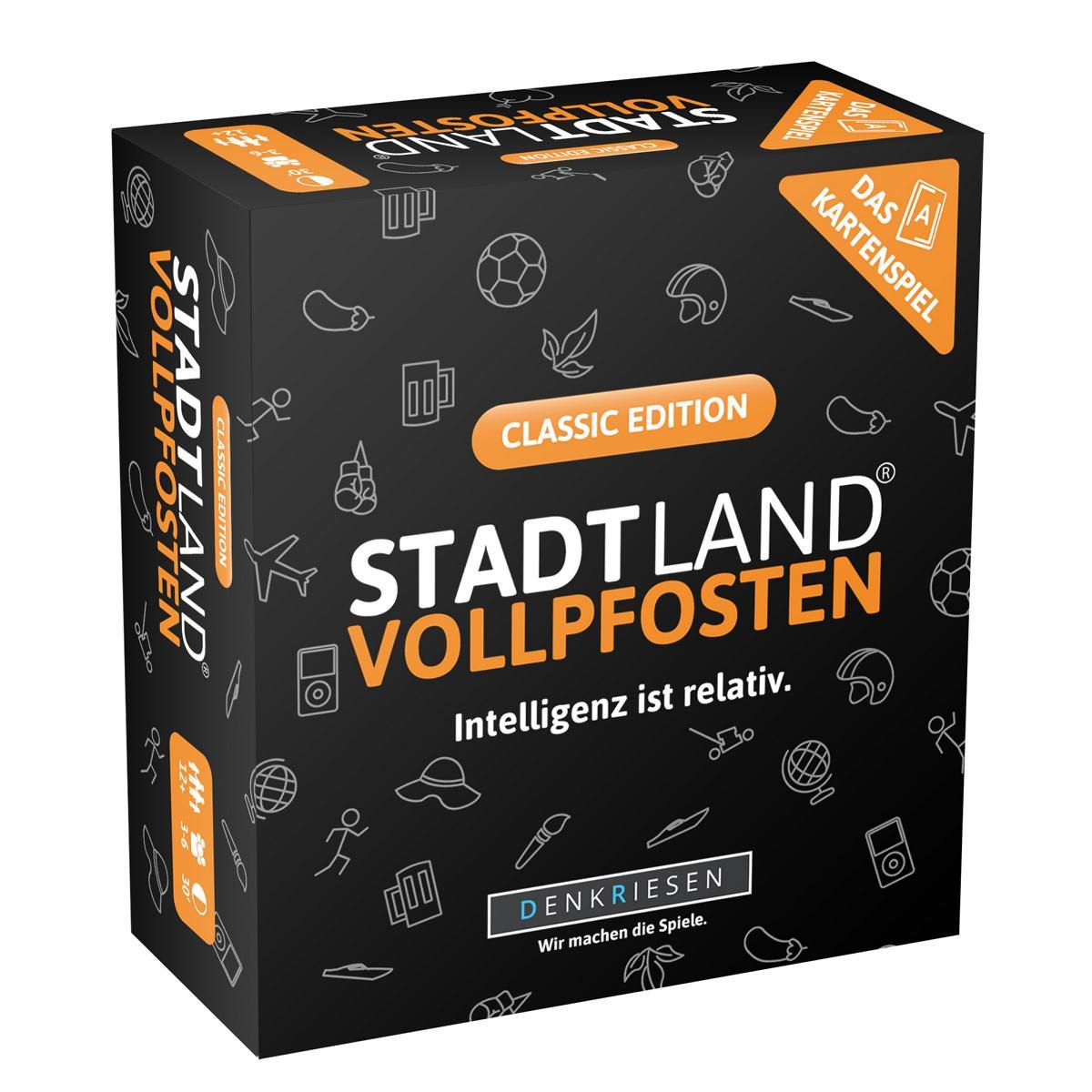 Denkriesen Spielware STADT LAND VOLLPFOSTEN® Kartenspiel - Classic