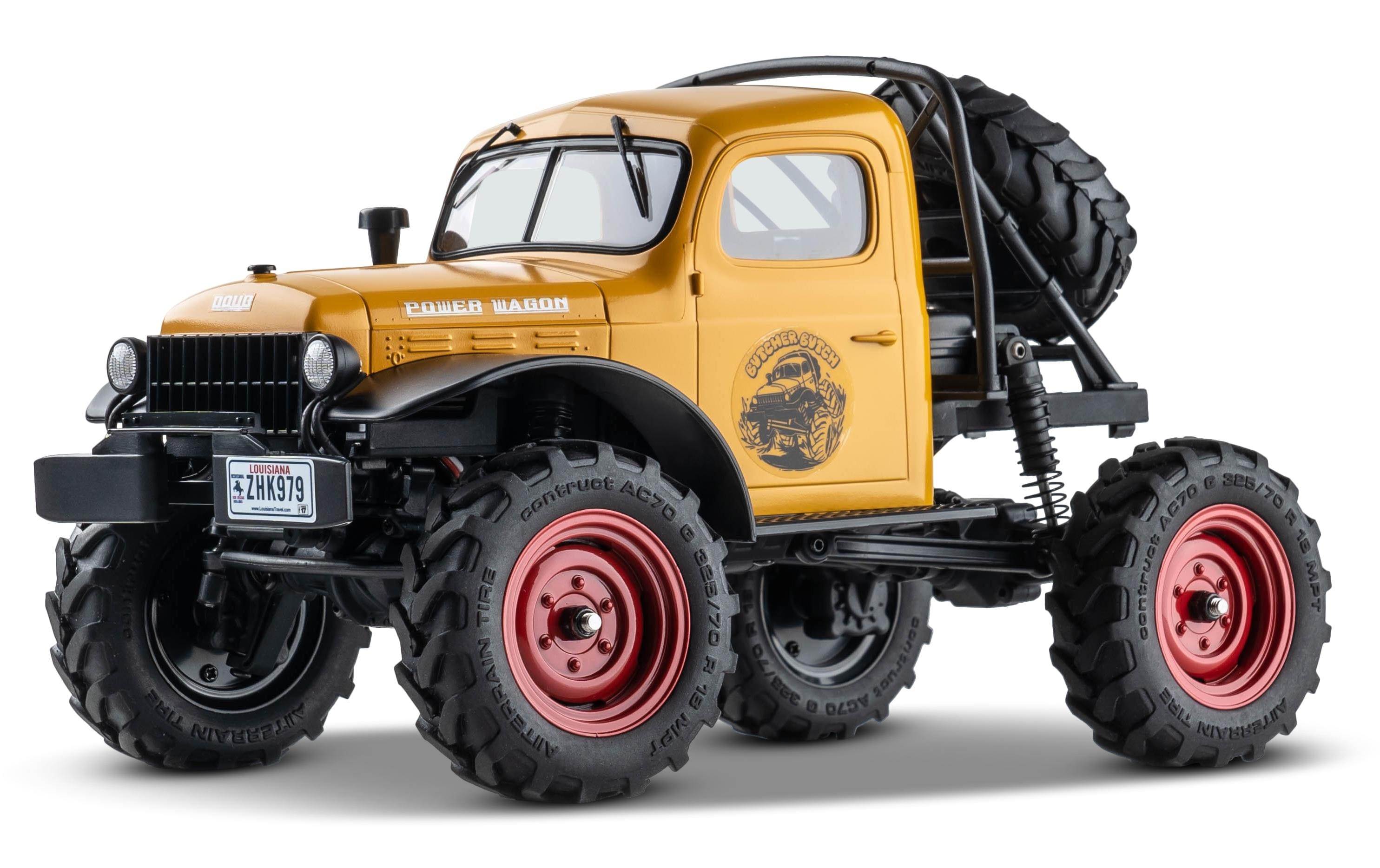 Scale Crawler FCX24 Power Wagon Mud-Racer, Gelb 1:24, RTR<br>Rock Crawler im Miniformat mit 2-Gang Getriebe