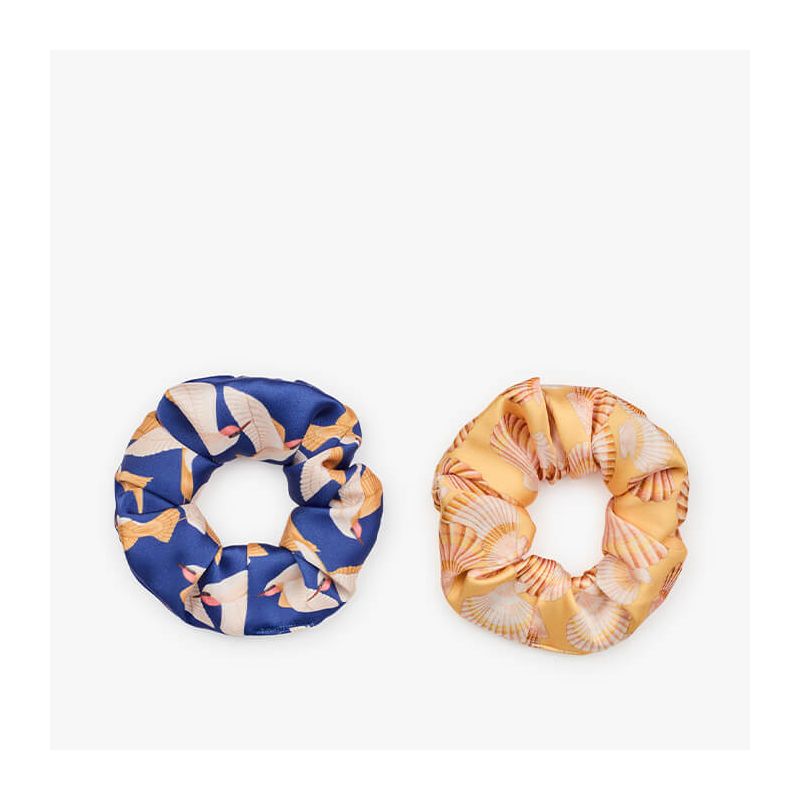 Lot de 2 Chouchous Blue Birds et Coral