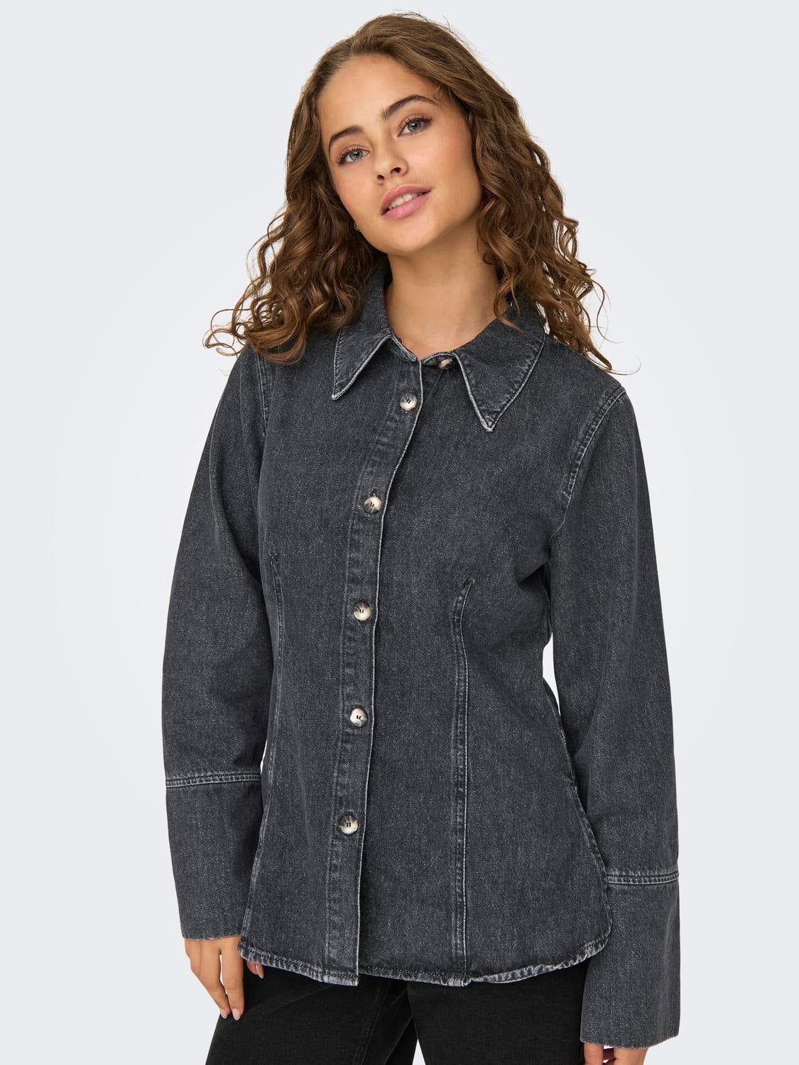 ONLNARA Jeanshemd Washed Black