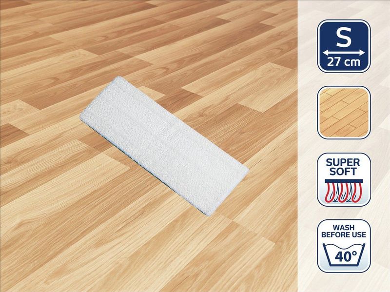 Leifheit Picobello S dweildoek Super Soft - voor gevoelige vloeren - 27 cm wisbreedte - wit