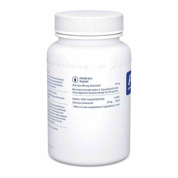Pure Encapsulations Zink Zinkcitrat Kapseln, 180 St