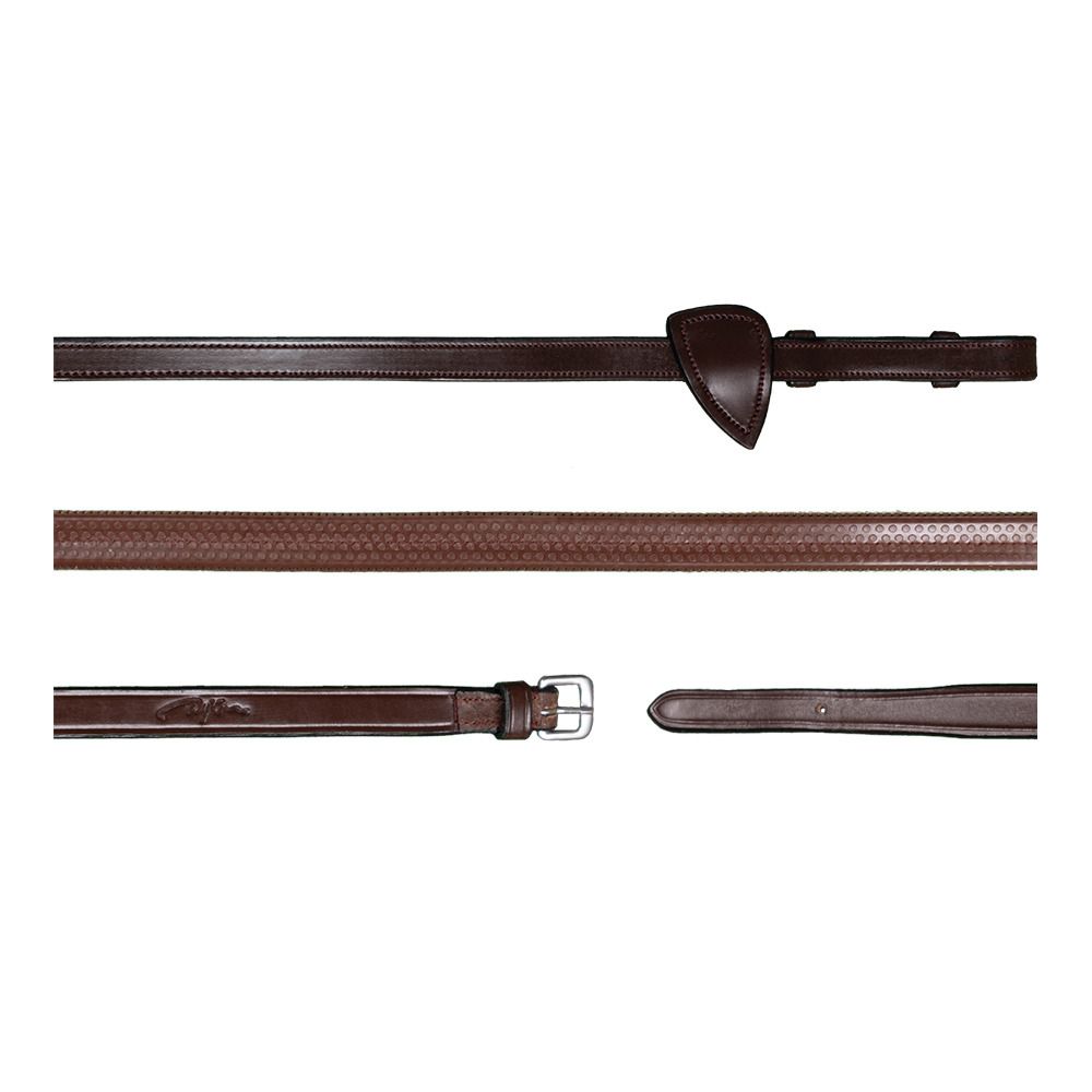 Dy'on NEW ENGLISH COLLECTION - Rênes caoutchouc 1/2 brun