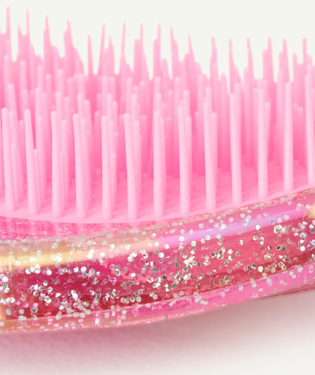 BROSSE COQUILLAGE FILLE ROSE PAILLETÉE