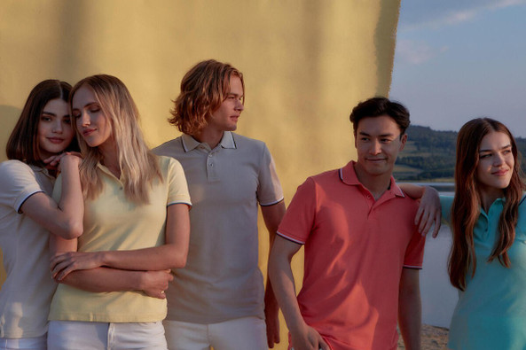 Malfini 233 - Polo Élégant à Rayures Contrastées