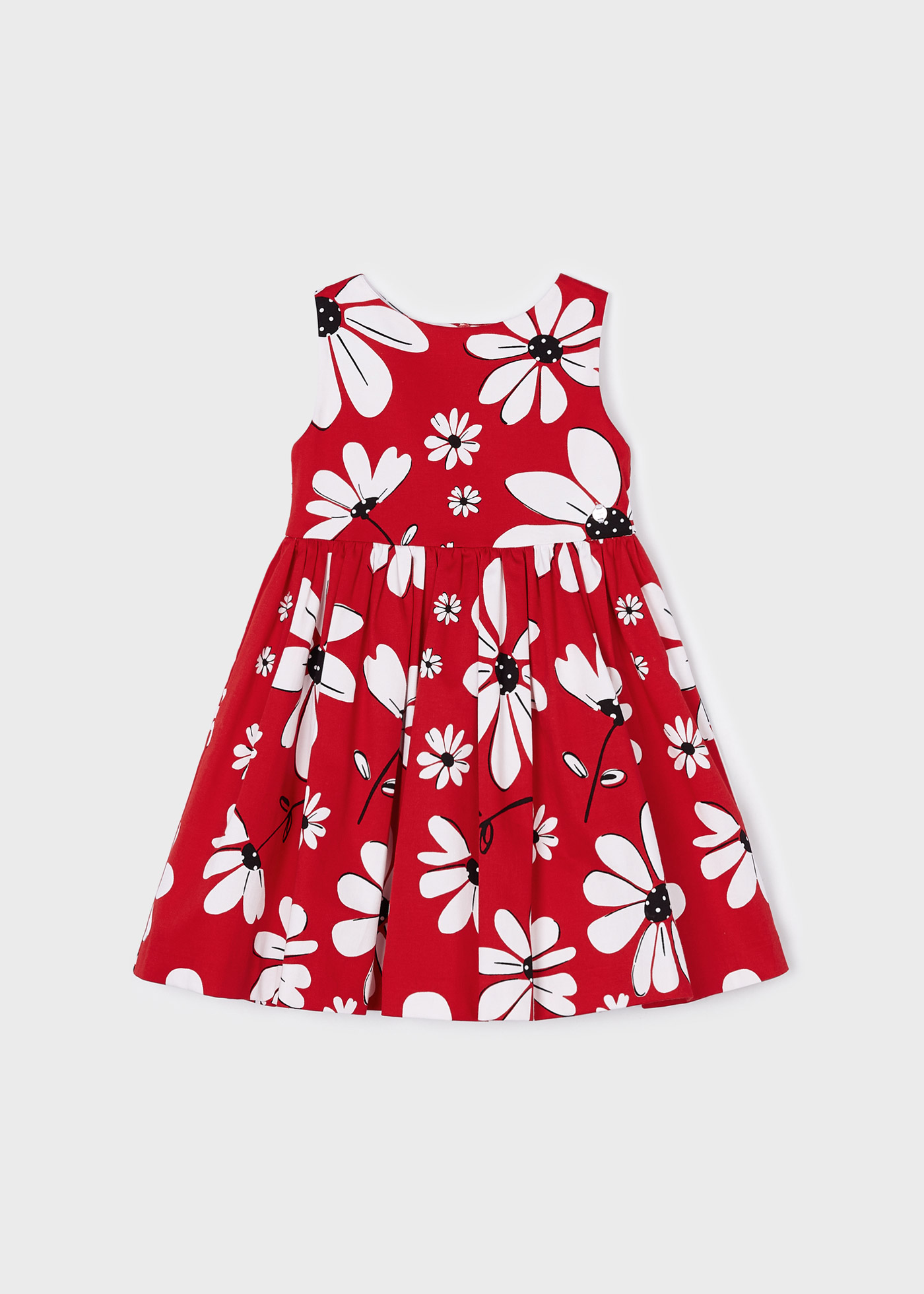 Vestido de algodão estampado para meninas