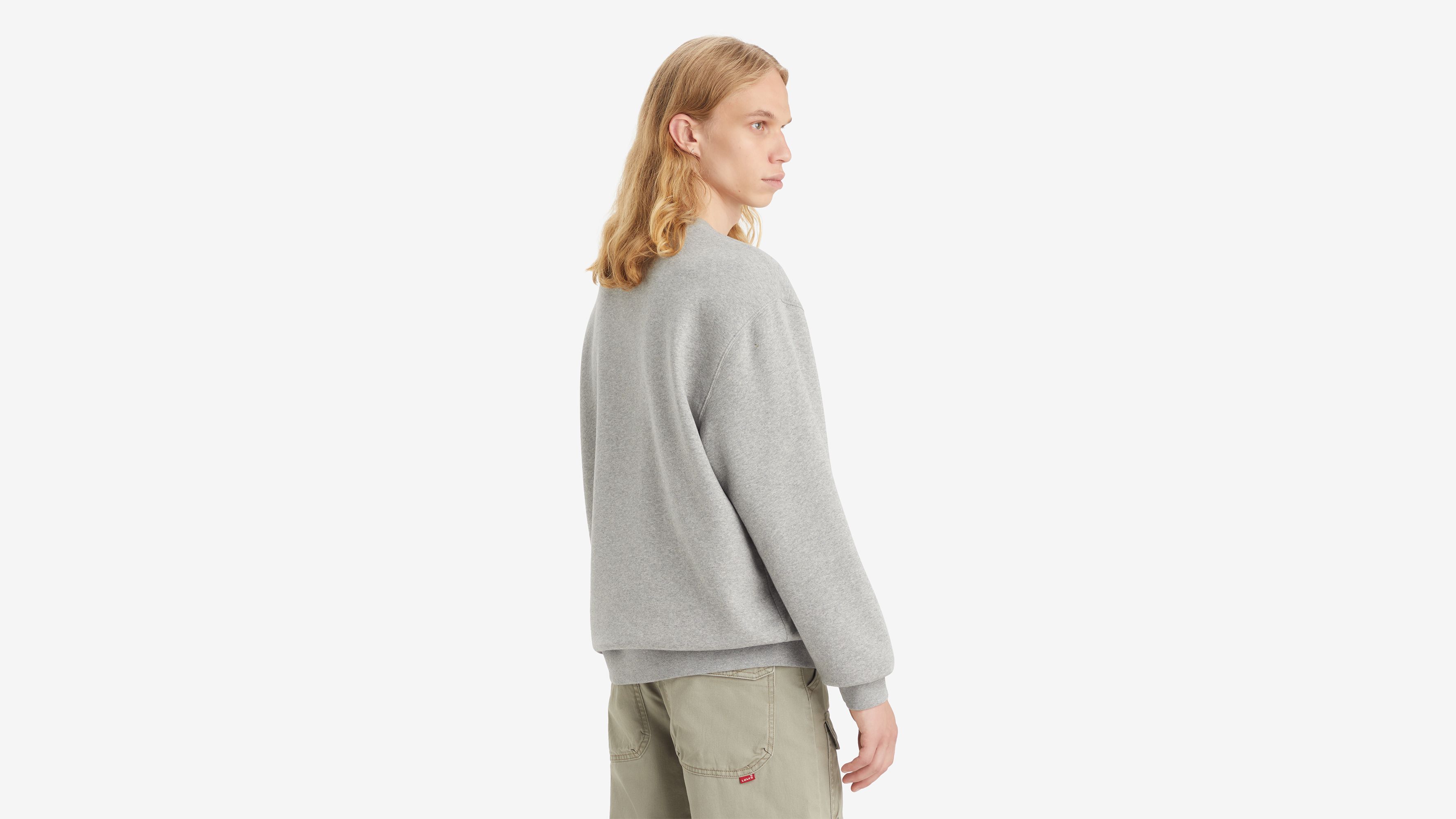 Sweat-shirt col rond graphique Relaxed - Motion Hl Logo Crew Midtone Heather Grey - Gris