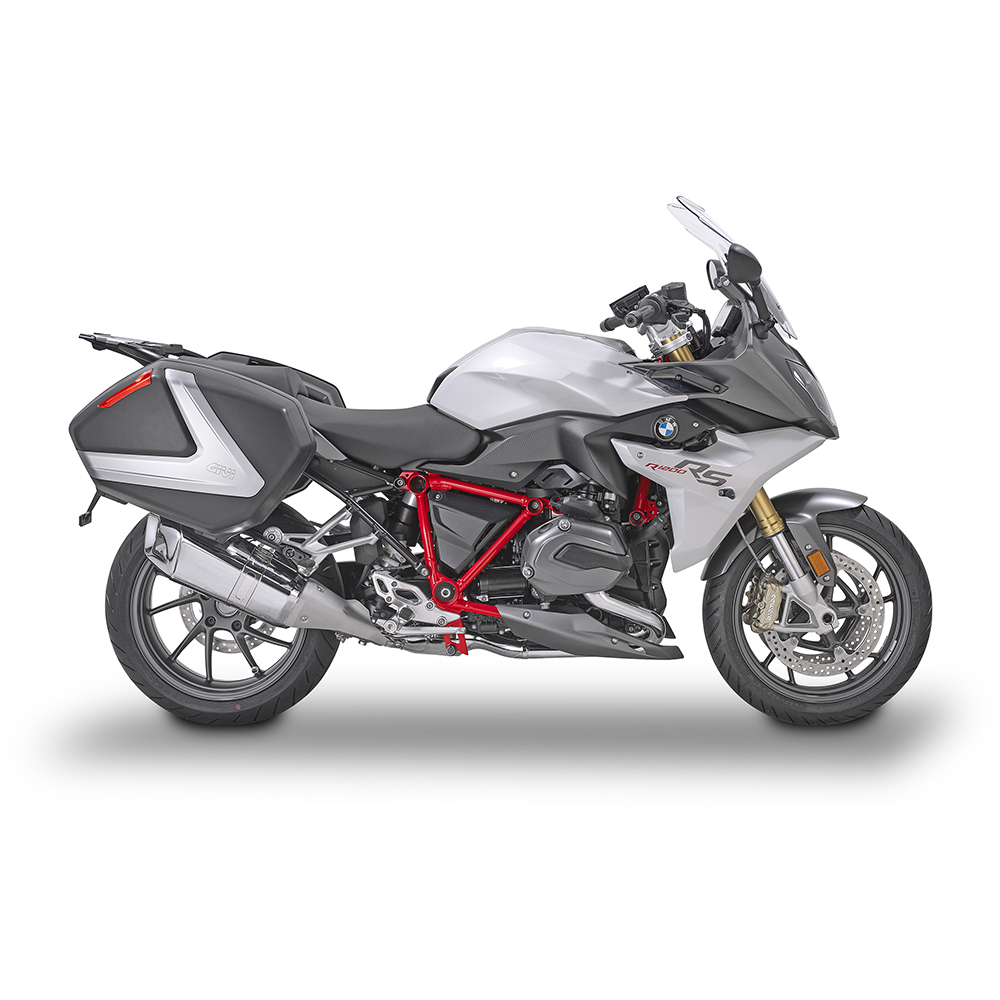 Givi - Paire de valises latérales V37 Noir / Argent / Rouge