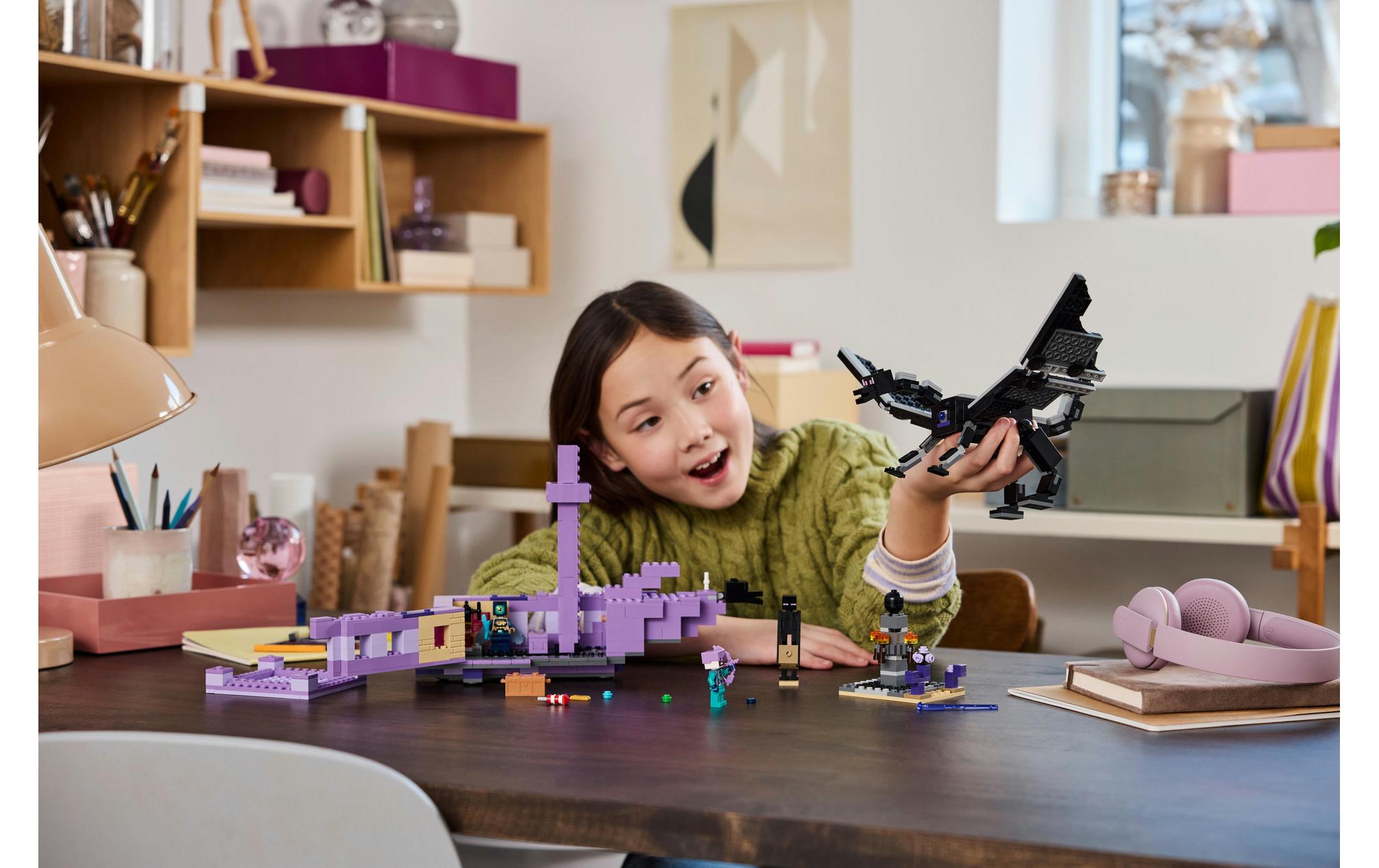 Minecraft Der Enderdrache und das Endschiff 21264Bauspielzeug zum beliebten Videospiel