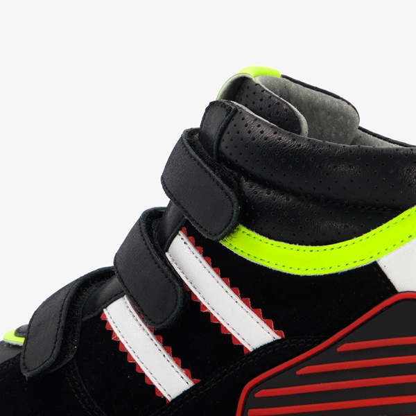 TwoDay hoge leren jongens sneakers zwart neon
