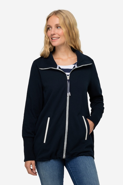 Sweatjacke, Laurason-Stehkragen