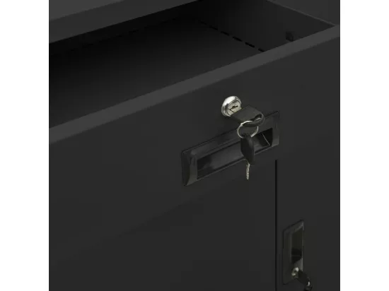 Armoire de bureau Anthracite 90x40x102 cm Acier