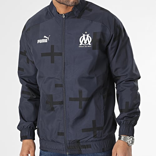 Veste Zippée OM Prematch 769586 Bleu Marine