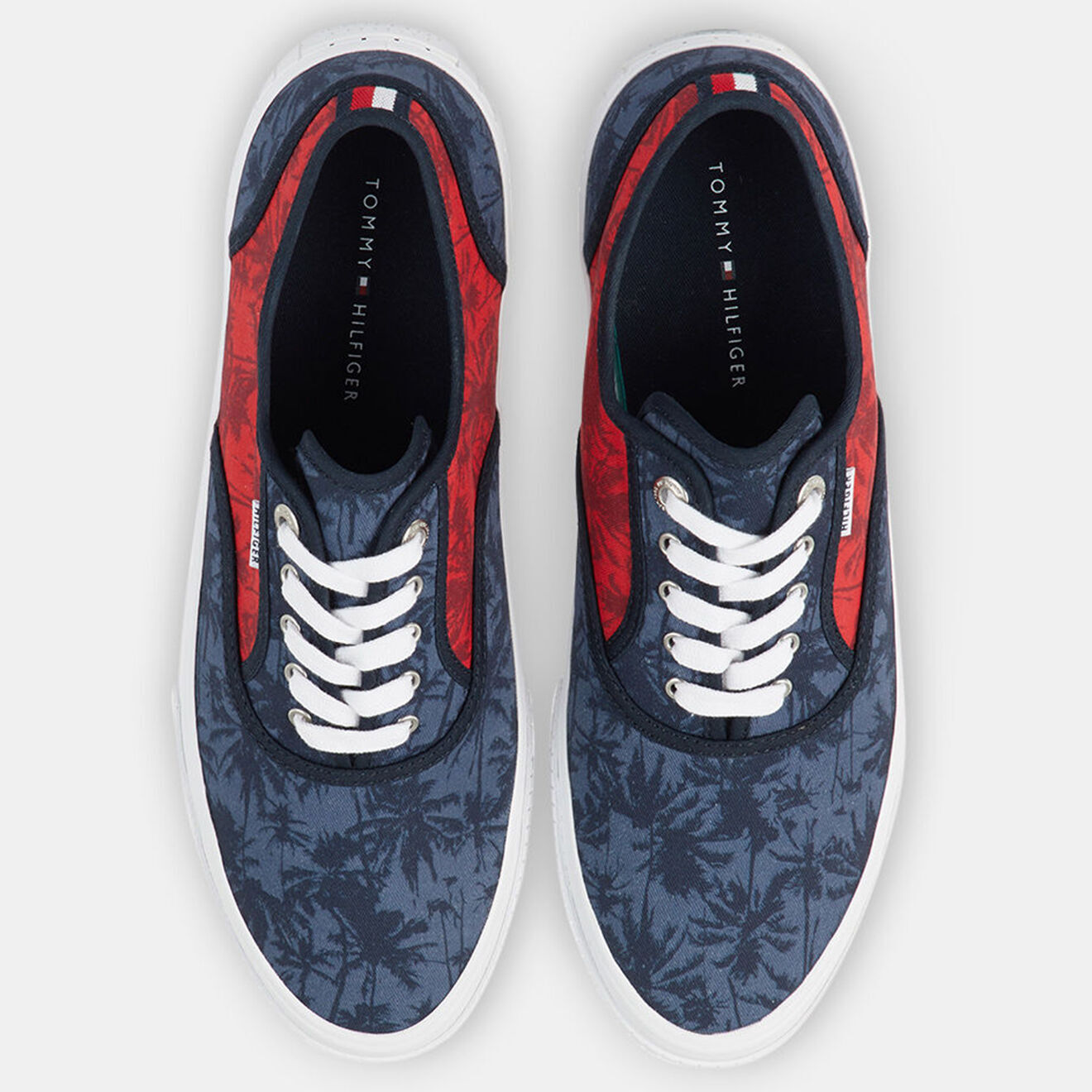 Tommy Hilfiger Baskets Canvas imprimées bleu/rouge