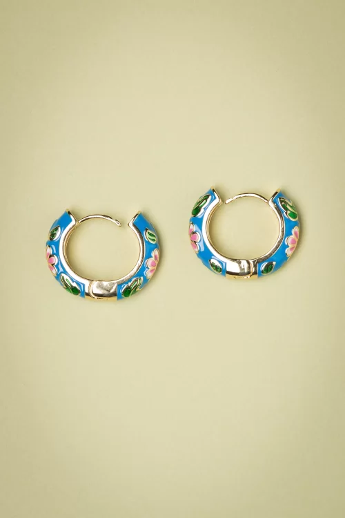 Day&Eve by Go Dutch Label My Flower Oorbellen in Blauw