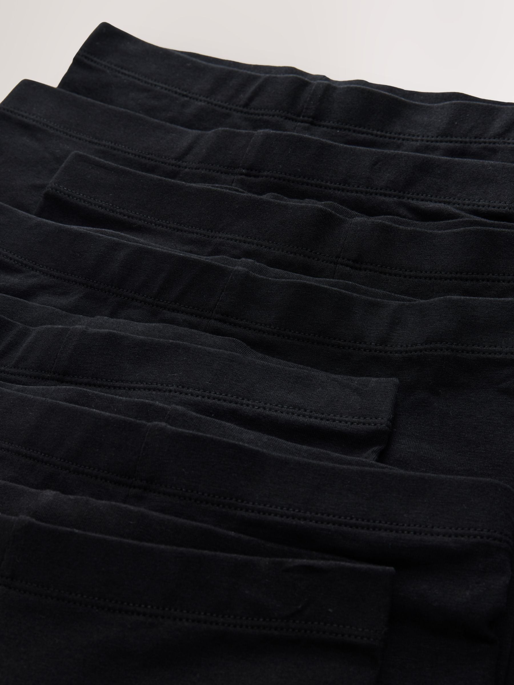 Zwart - Verpakking van 7 stretchy fietsshorts met hoog katoengehalte (3-16jr)