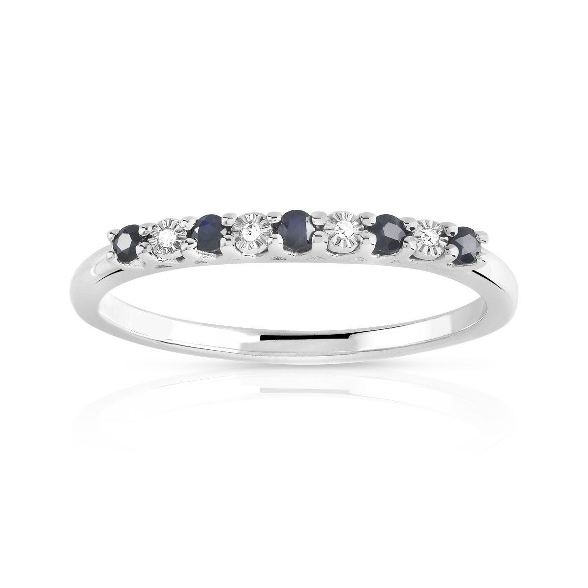 Bague argent 925 saphirs et diamants