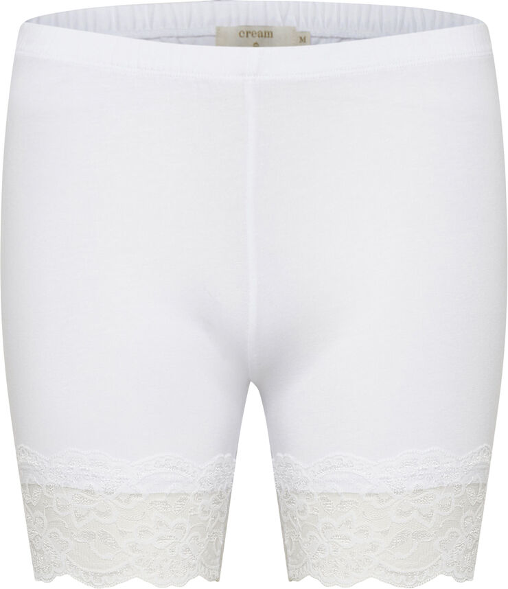 Cream Matilda Biker Shorts Optical white