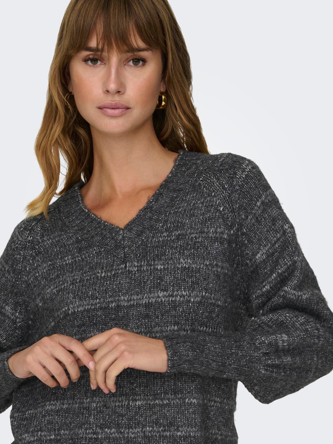 ONLCELINA Strickpullover Dark Grey Melange
