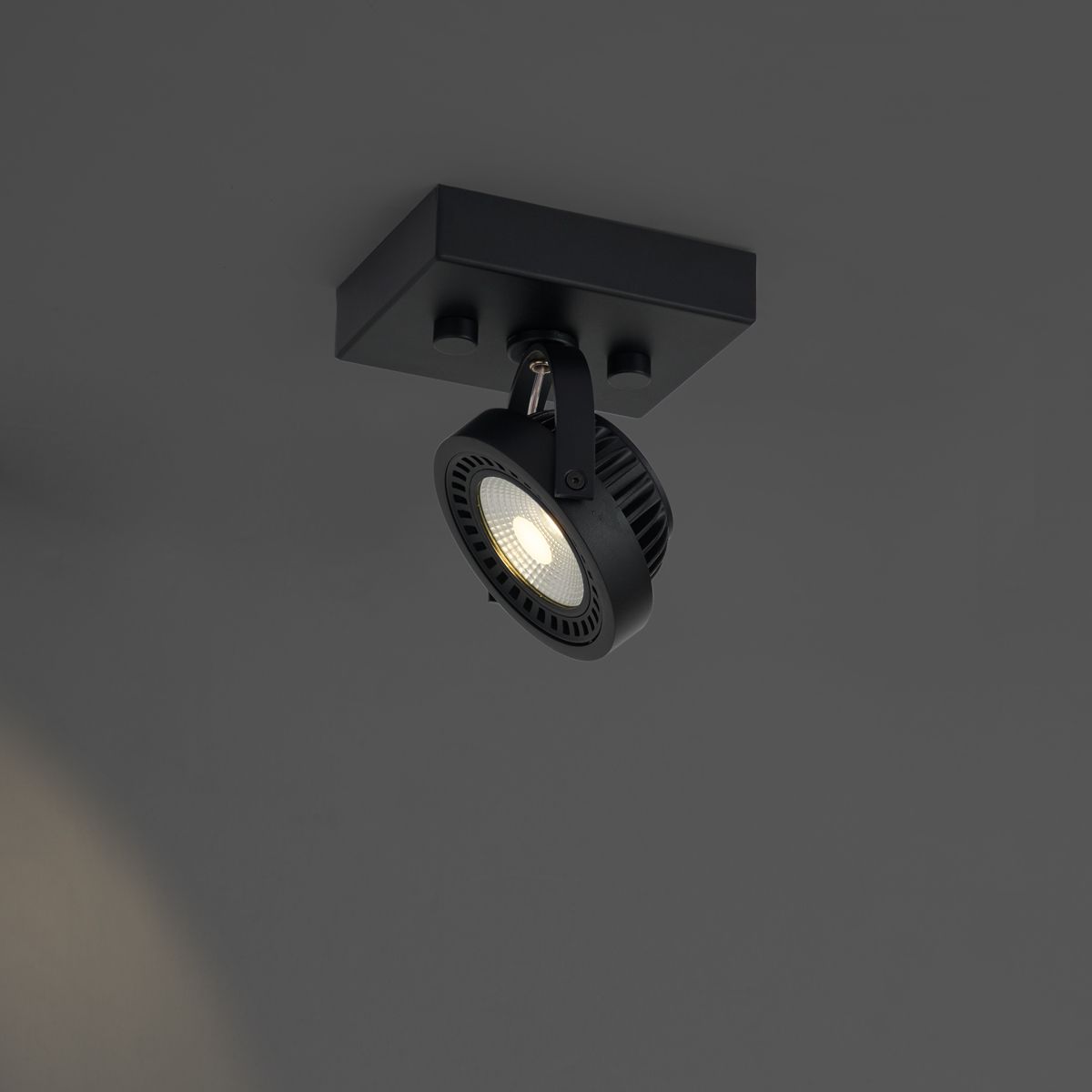 Moderne opbouw spot zwart incl. LED dimbaar - Apollo