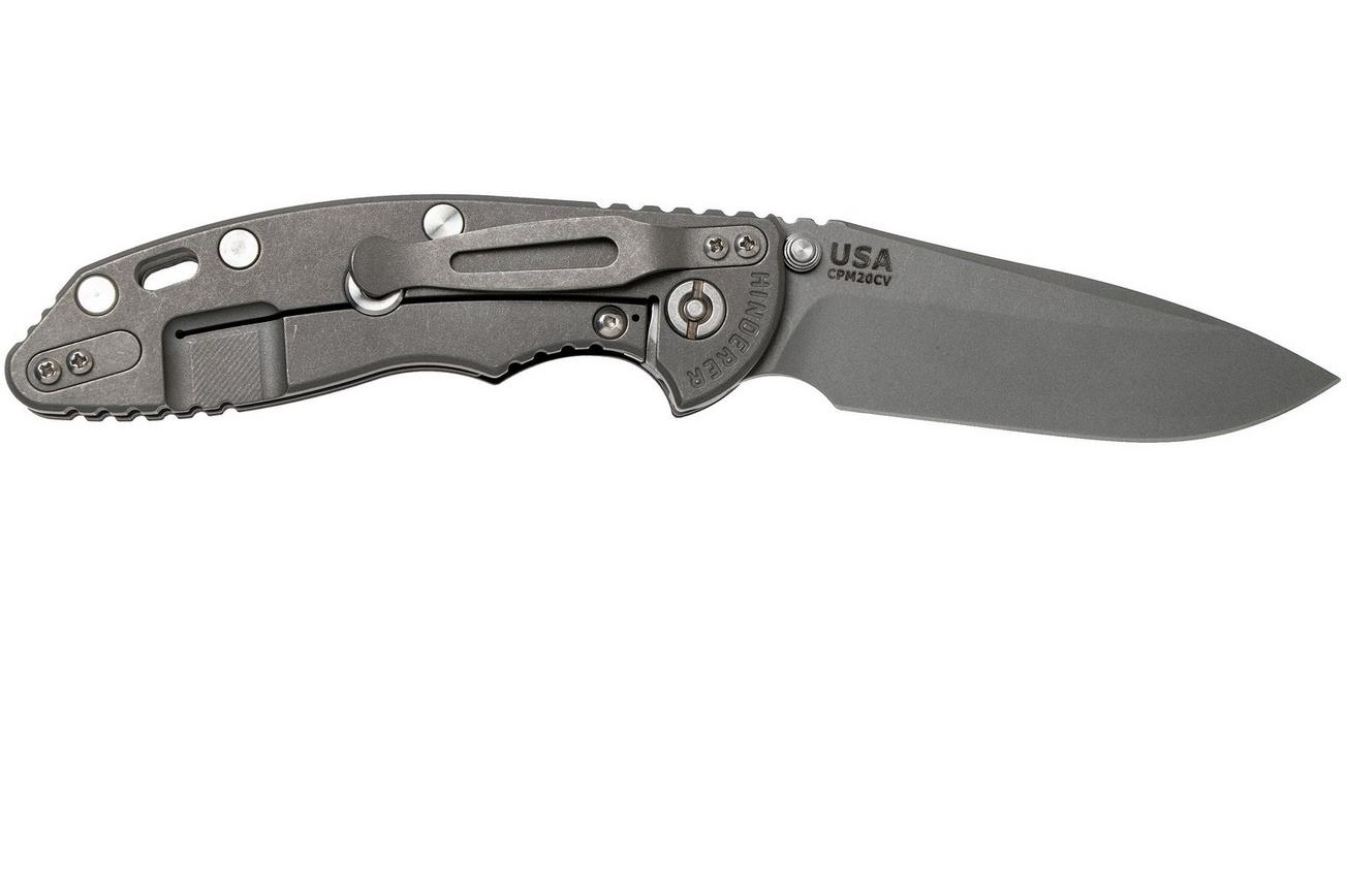 Rick Hinderer XM18 3,5” Non-Flipper Spearpoint Working Finish, Black G10