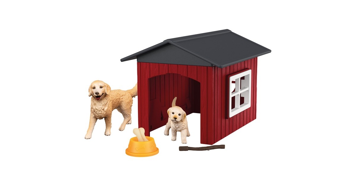 SchleichFarm World - Hondenhok met golden retrievers speelfiguur  (42722)