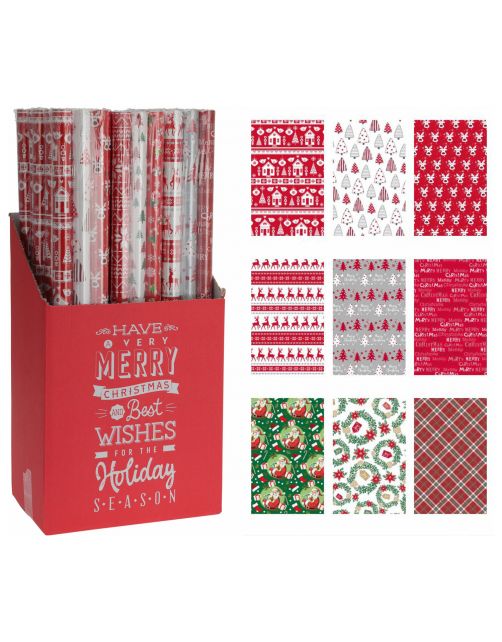 Homestyle Pakpapier Set 3 Rollen - Cadeaupapier - 10x3x70 cm