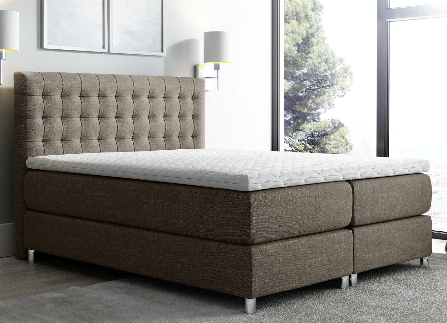 Boxspringbett mit Topper