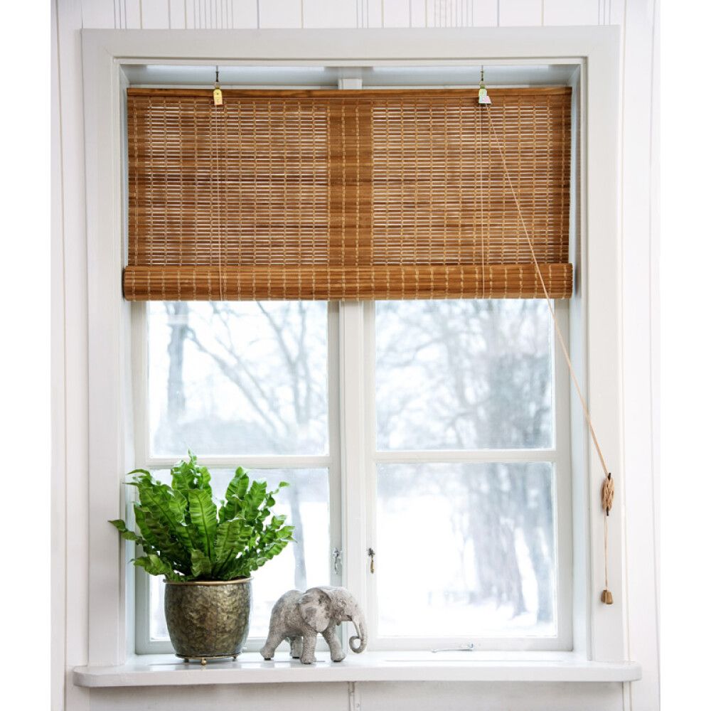 RULLEGARDIN BAMBUS EIKFARGET 160X160CM