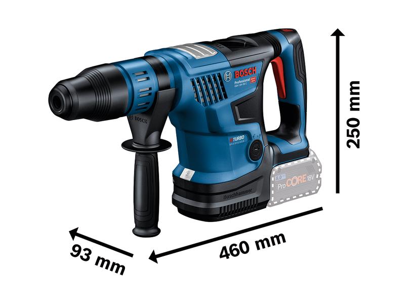 Bosch Professional Akku-Bohrhammer GBH 18V-36 C Biturbo 2 x Herausragende Kompaktheit und Leistung