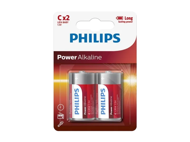 Philips Power Life LR14P2B - Batteri 2 x C - Alkalisk