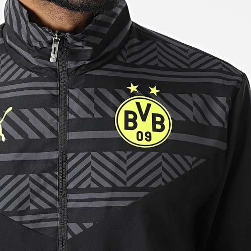 Veste Zippée Borussia Dortmund Prematch Noir Gris