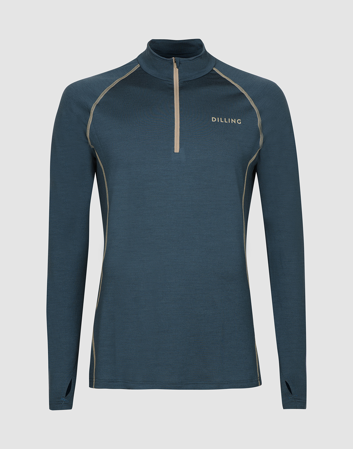 Shirt met halve rits van merinowol voor heren - Gratis