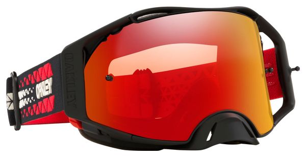 Masque Oakley Airbrake MX Noir Mat Rouge Prizm Torch Iridium / Ref : OO7046-B8