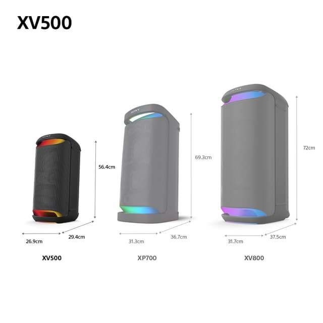Sony SRS-XV500 trådløs festhøjttaler (sort)
