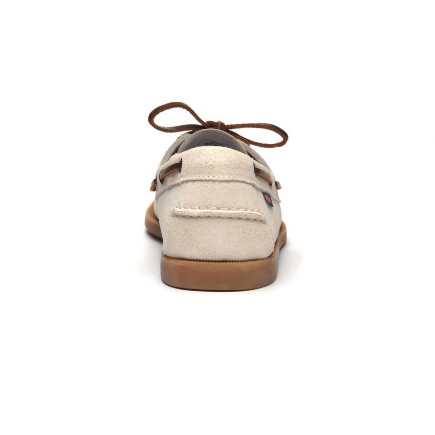 DOCKSIDES PORTLAND FLESH OUT Lamb White Gum-Chaussures bateaux pour homme en suede Portland