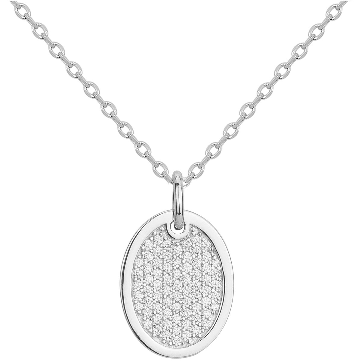 Collier en Argent avec oxyde de zirconium blanc