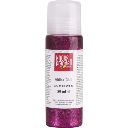 Knorr Prandell Glitterfarbe Glitter Glue fuchsia, 50ml