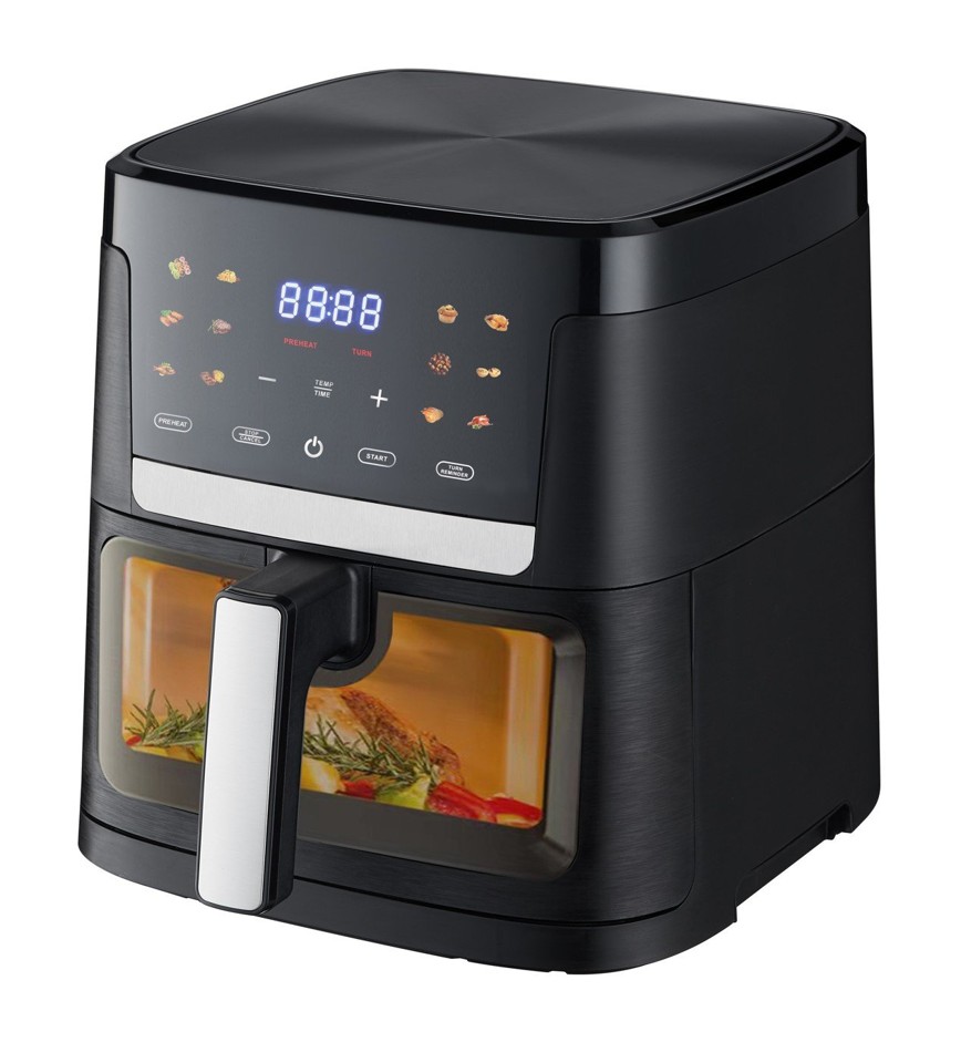 Sobczyk - Digital airfryer 7L Sort & 7L airfryer tilbehør sæt med 6 dele - Bundle