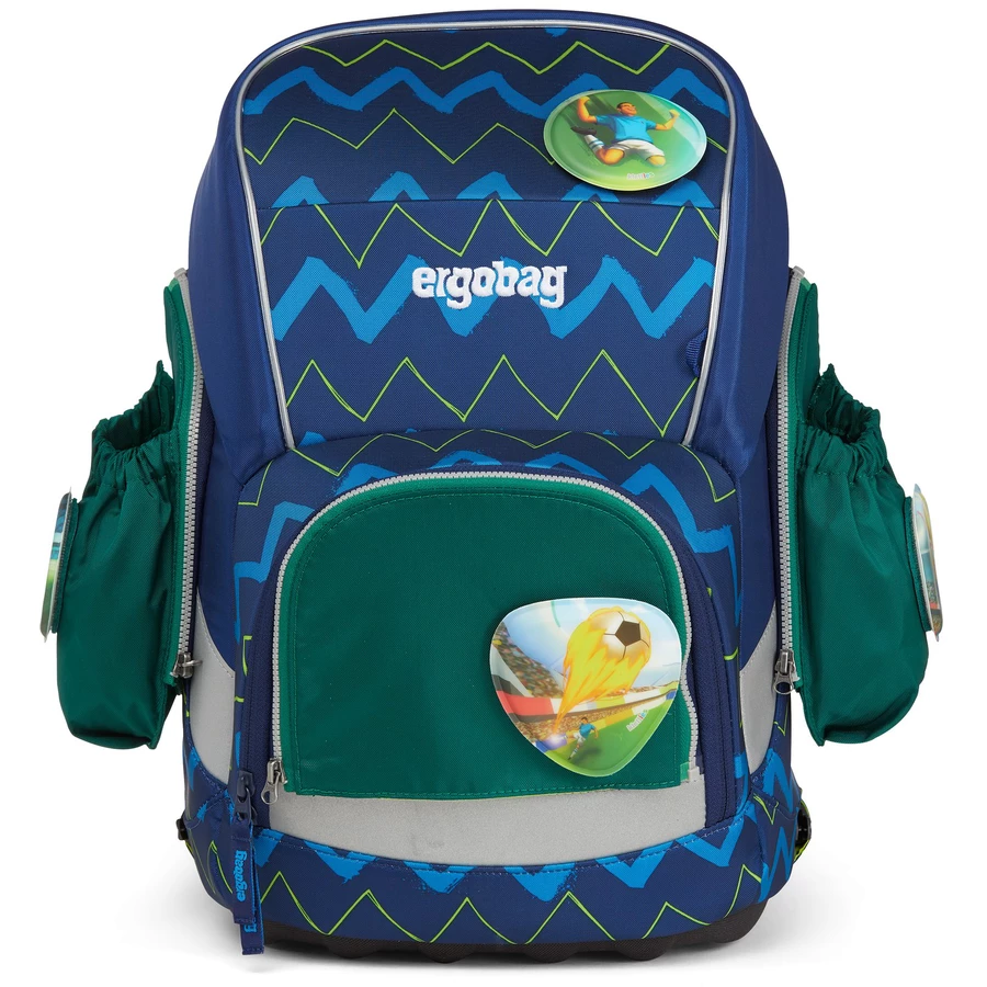 Ergobag Zubehör PackCuboCubo LightWide Fluo - Seitentaschen Zip-Set 3tlg. dunkelgrün