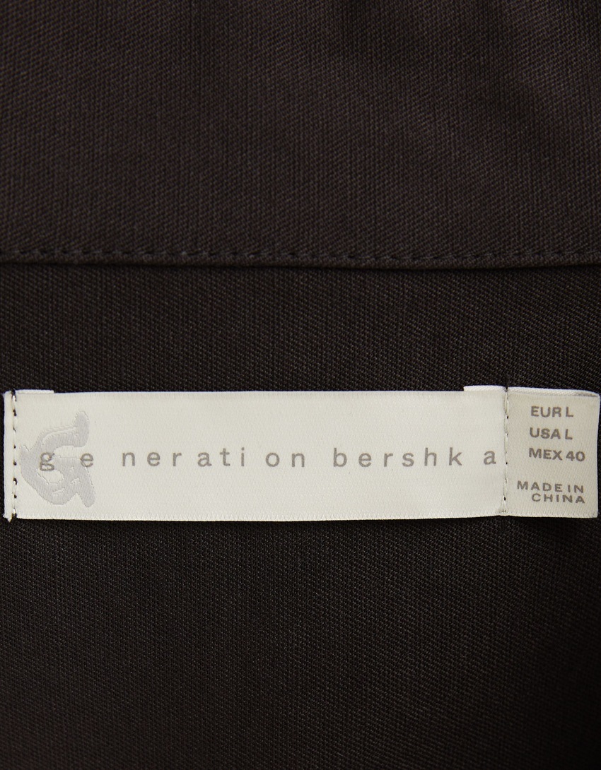 Sobretudo de sarja com efeito de manga dupla Generation Bershka