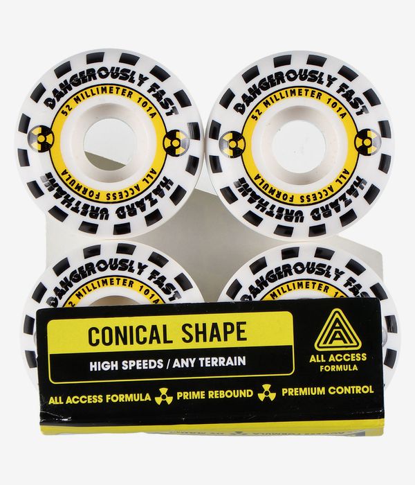 Madness Hazard Emergency Conical Rollen (white yellow) 52mm 101A 4er Pack